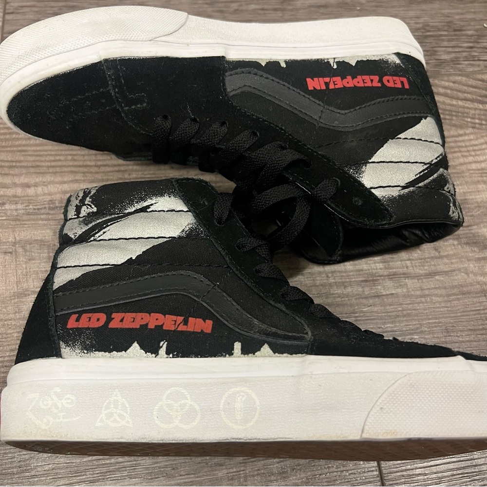 Led Zeppelin 50 Year Anniversary Sk8-Hi Vans Unisex Band Merch